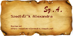 Szedlák Alexandra névjegykártya