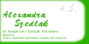 alexandra szedlak business card